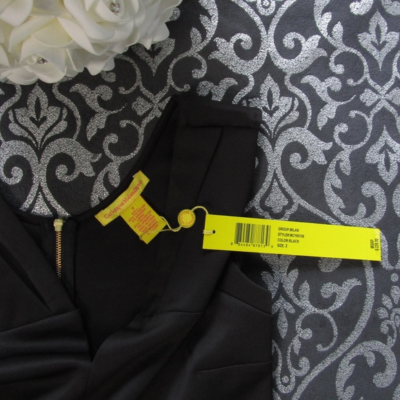 NORDSTROM Black Fit & Flare Cut Out Scuba Dress 2 - Picture 8 of 8